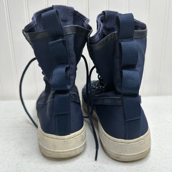 Nike SF Air Force 1 Womens 9 High Midnight Navy Suede Shoes 857872-401 No Straps - Picture 5 of 8